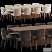 Nicola & Ligné Dining Set 019 by rh.com