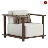 Pinet Teak Outdoor Lounge Chair