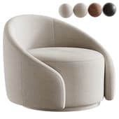 Aunna Upholstered Swivel Barrel Chair