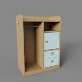 Стеллаж Арчи-2 Greenish Plywood