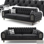 Nishantashi Triple Sofa Anthracite