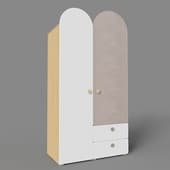Распашной шкаф Арчи-2 Milk Plywood