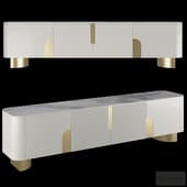 Homary Modern Beige TV Stand Stone