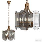 Midcentury french brass chandelier