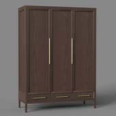 Большой Шкаф Primo Светлый дуб с 3 дверьми и 3 выдвижными ящиками Loft-Concept