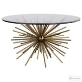 Starburst coffee table blackened brass