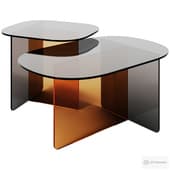 Black Amber Modern Side Coffee Table by Chairish