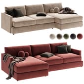 Lounge Deep 2 Piece Sectional Sofa with Chaise Lounge