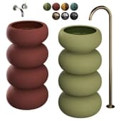 Freestanding Clay Basins FB IV | Studio LOHO