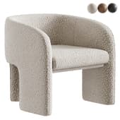 Modern Simple Style Solid Color Barrel Chair