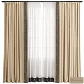 Curtains 176/ Шторы с анималистичным кантом и бахромой Zebra Print