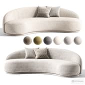 Boucle Curved Sofa, Изогнутый диван