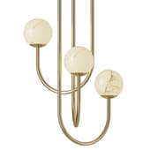 Terzo Aged Brass And Alabaster Pendant Light
