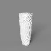 White flowerpot with gold decoration