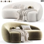 Boucle Curved Sofa by Six The Residence