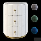 Homary Velvet Nightstand with Storage
