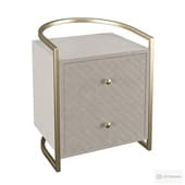 Homary Modern Velvet 2 Drawer