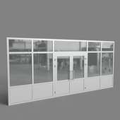 Aluminum door with partitions 2
