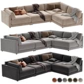 Oriole 4 Piece L Shaped Dark Brown Performance 