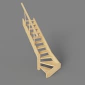 Staircase of light wood