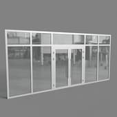 Aluminum door with partitions 1