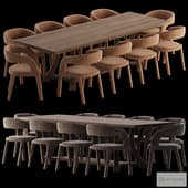 Nicola Open & Genevieve Dining Set 021 by rh.com