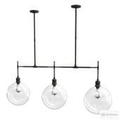 Glass Globe Linear Chandelier