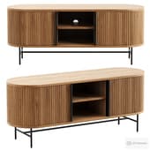 TV cabinet in Vienna mango wood two-door