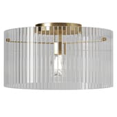 Emmi ceiling light made of ribbed glass