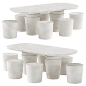 Tremaine Dining Table and Tremaine Accent Stool
