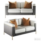 Диван Homary Vertex Gray & Beige
