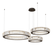 Подвесная светодиодная люстра кольца металлик D40+60+80 BERTOLDA Horizontal