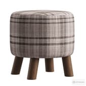 Scandinavian Minimalist Round Footstool Ottoman