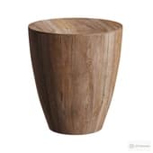 Vintage Style Barrel Shaped Coffee Table with Storage
