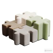 Pouf soft children's square puzzle