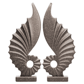 marble wing sculpture 3d model