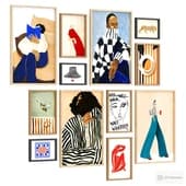 Abstract posters set