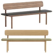 Neva bench with backrest