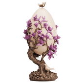 Decorative Easter Egg with Floral Branches