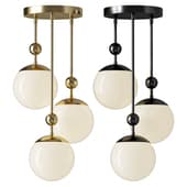 Modern Brass Mid Century Chandelier