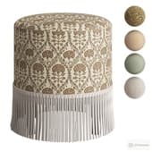 Alair Round Ottoman/ пуф с бахромой