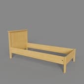 Кровать 90 низкая (без решетки для матраса 90х200), 385BP+L+BD, 1020 x1000Н x 2110