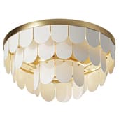 Possini Haumea Gold Glass Ceiling Lamp
