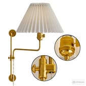 Pleated lampshade wall lamp
