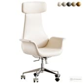 Height Brown Leather Office Chair