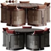 Trieste Teak chair and NIN Round Dining Table