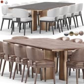 Nordic Lounge Chair and ADRIEN wood table by Poliform