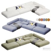 Gray Duo Sofa DBQ Modules