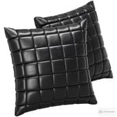 Jabas Black Leather Pillow