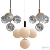 Glass ball pendant lamp